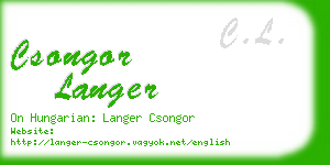 csongor langer business card